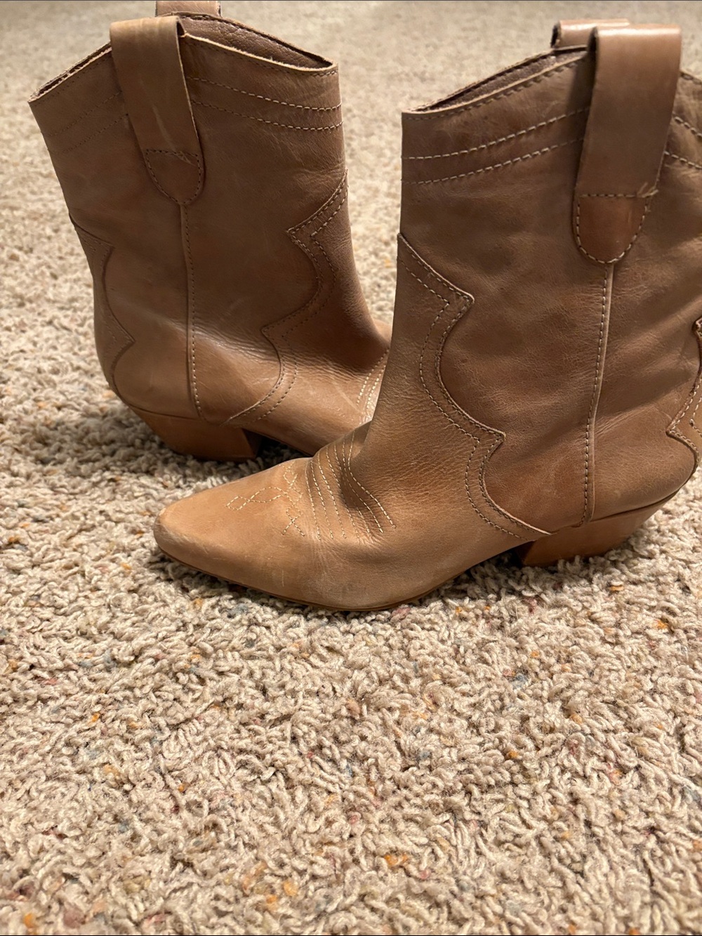 Matisse Tan Western Ankle Booties - Picture 7 of 15